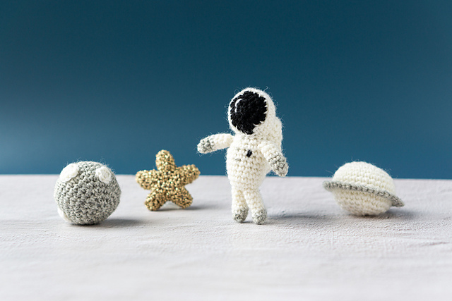 Astronaut and planets