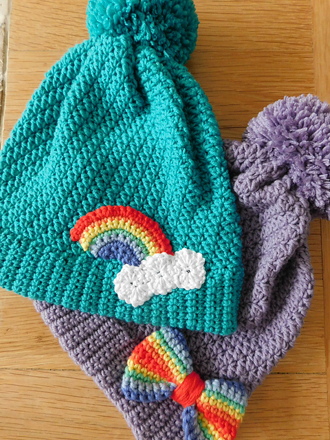 Rainbow Bobble Hat