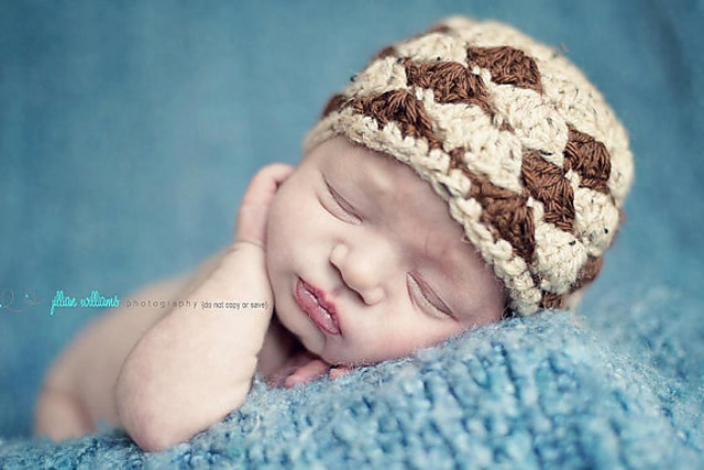plaid boy shell hat