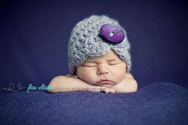 scallops and swirls beanie