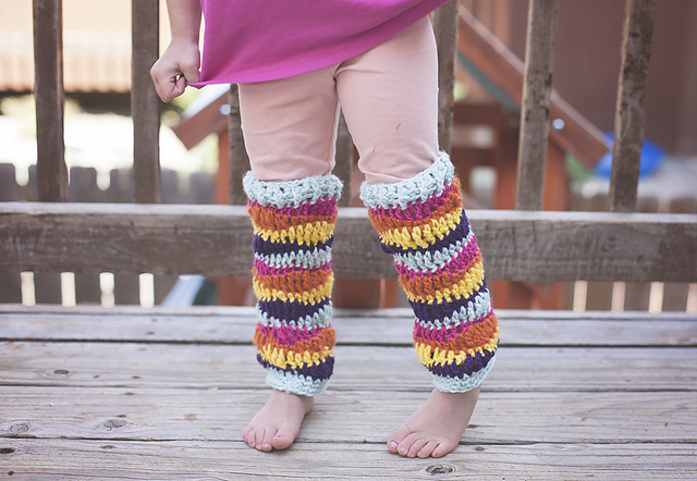 Rainbow Wave Legwarmers