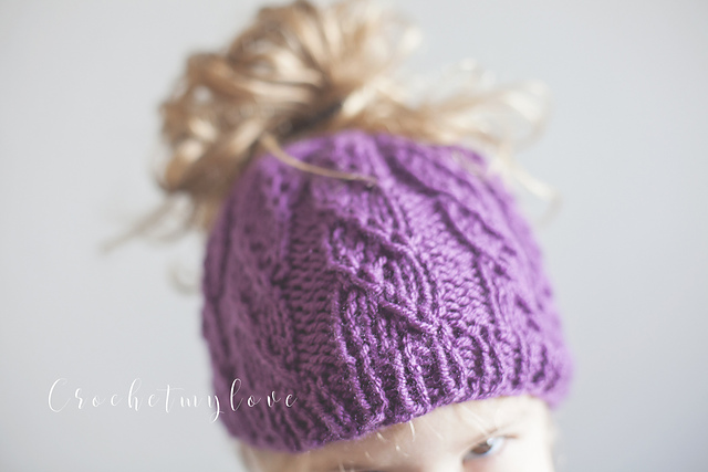 Cascade Swirl Messy Bun Beanie