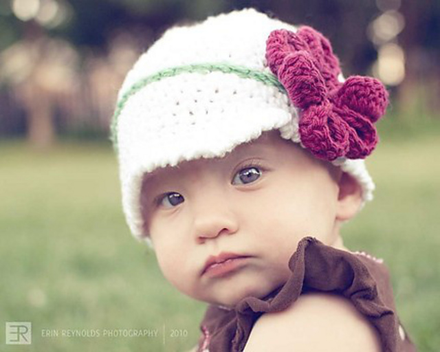 pattern 112 flower newsboy cap