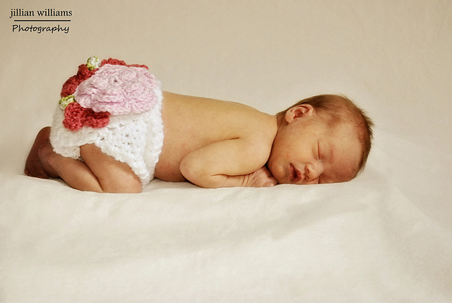 pattern115- fancy flower diaper cover