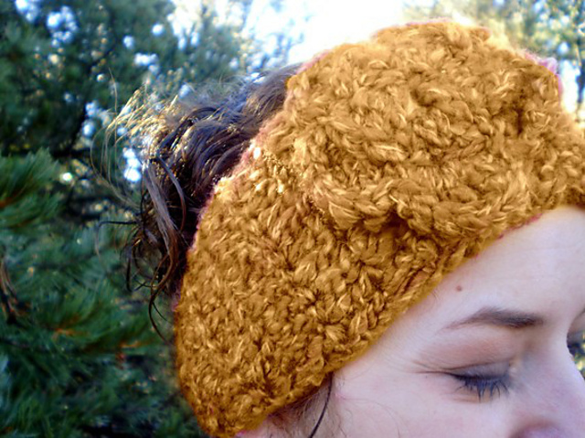 Flower ear warmer