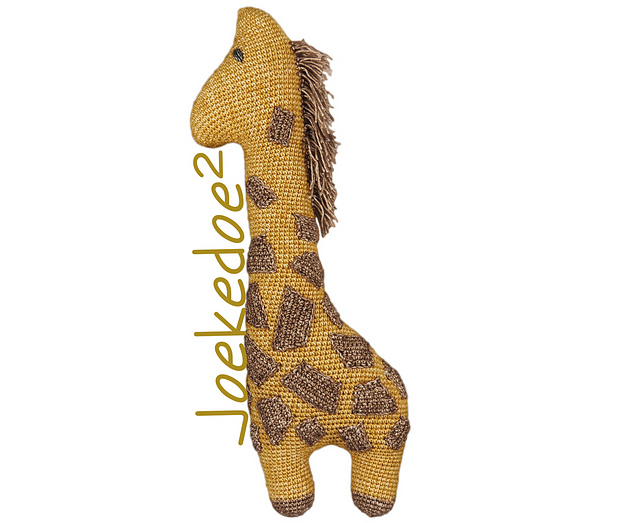 crochet giraffe in 1 piece