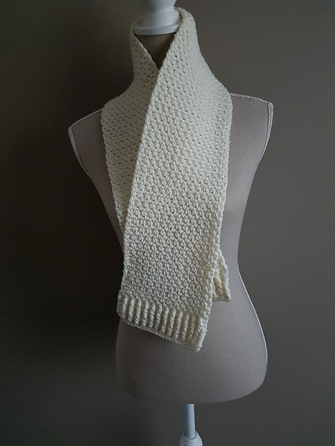 crochet moss stitch scarf