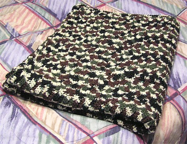 Ben's Camouflage Ripple Afghan