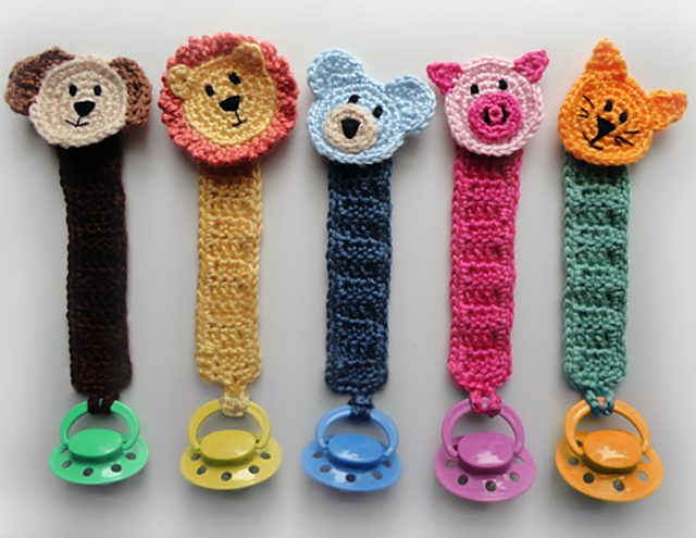 Pacifier Holder with Animals