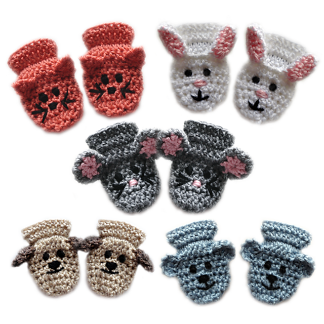 Animal Baby Mittens