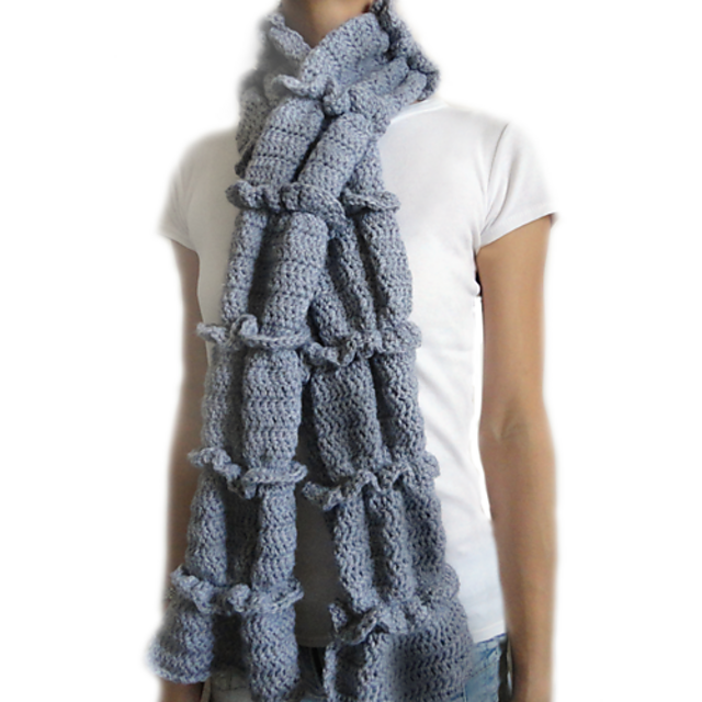 Ruched Ruffle Scarf