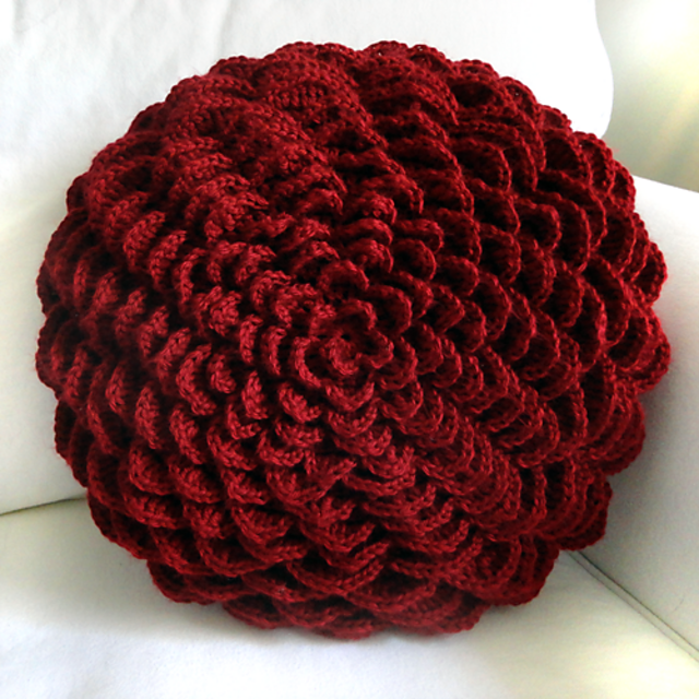 Round Flower Pillow Cover