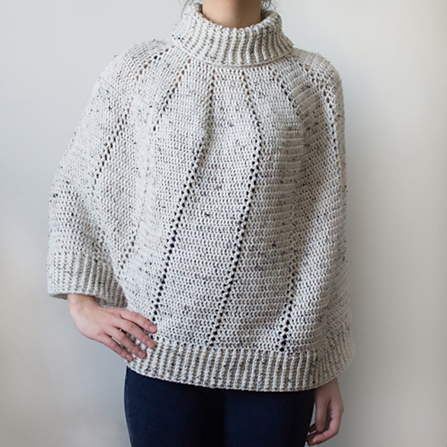 Vertical Eyelet Poncho