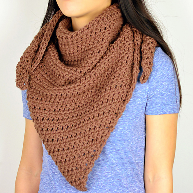 Quick Chunky Triangle Scarf