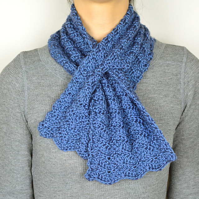 Subtle Chevron Keyhole Scarf