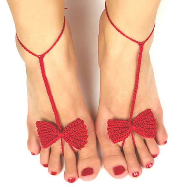 Bow Tie Barefoot Sandals