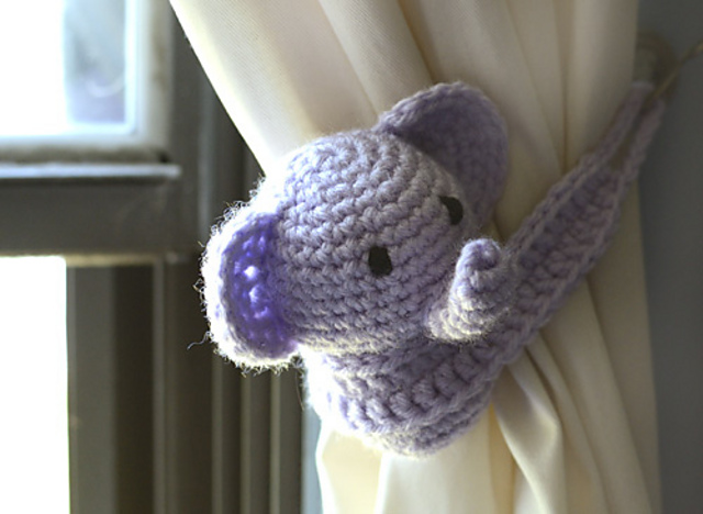 Little Elephant Curtain Tie Back