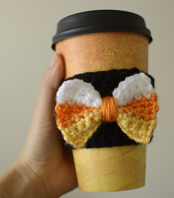 Candy Corn Bow Coffee Cup Sleeve