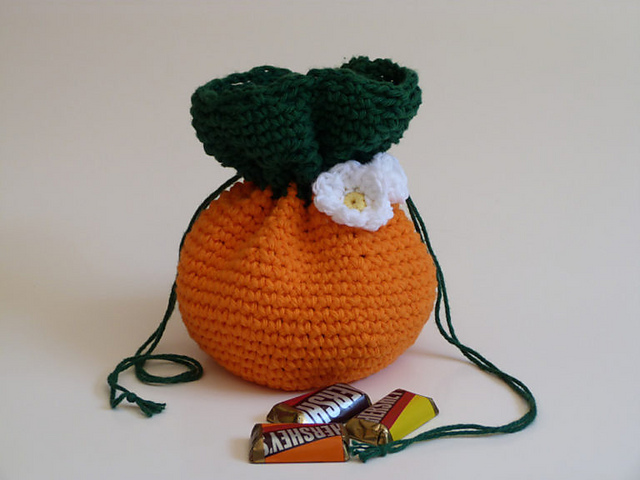Orange and Blossoms Favor Bag