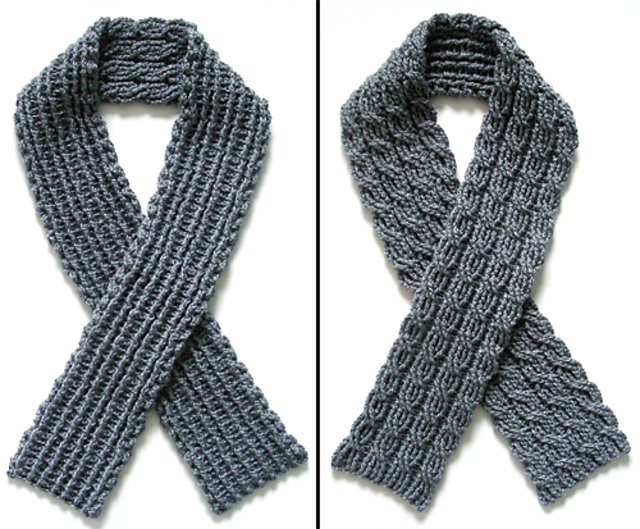 Reversible Cable Scarf
