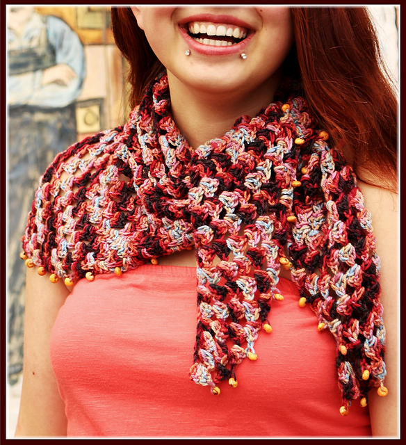 Desert Sky Beaded Scarf