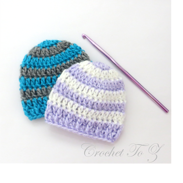 MicroPreemie Striped Hat