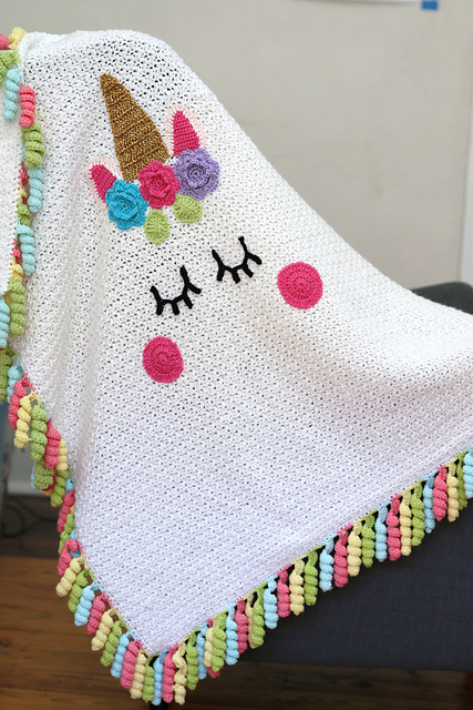 Free easy crochet discount unicorn blanket pattern