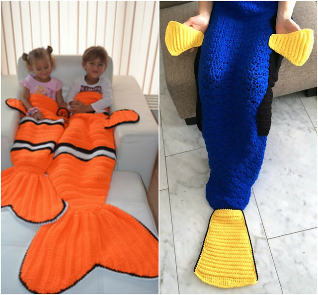 Nemo & Dory couch blanket for children and adults