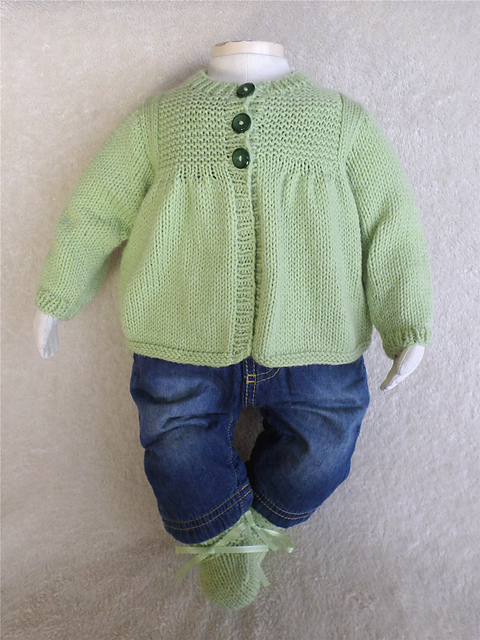 Baby Cardigan with Peter-Pan Collar or Round Neck