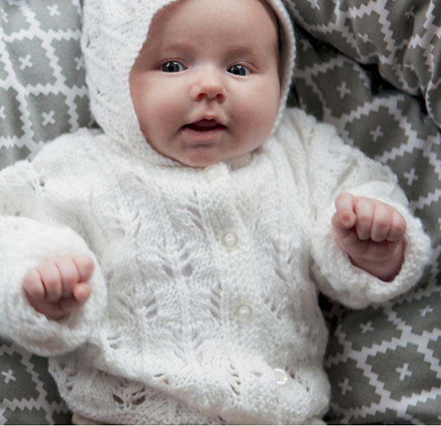 Trellis Lace Sweater and Hat