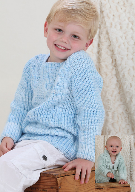 Rib Cable Pullover & Cardigan 11.083