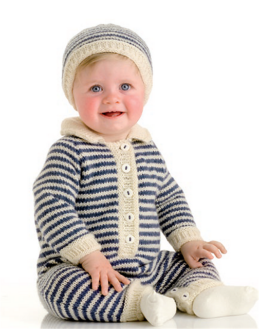 Overalls with Raglan Sleeves and Matching Hat