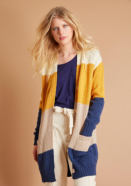 Veste longue col V - M1325