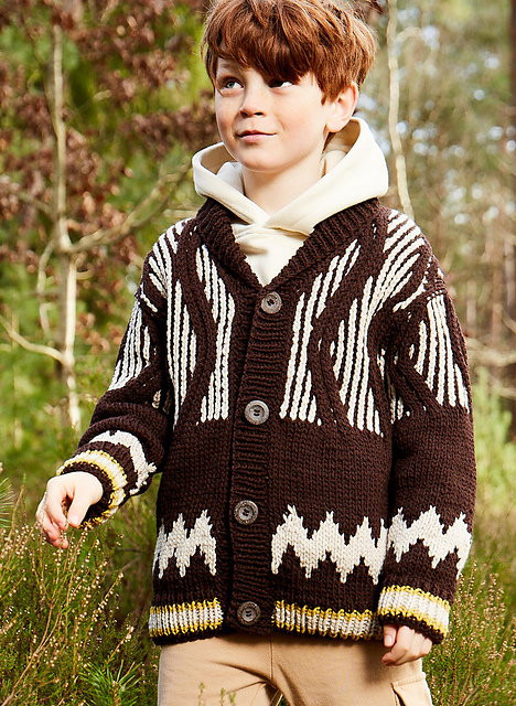 Veste jacquard col châle - M1505