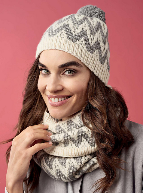 Zig Zag Hat & Cowl Set