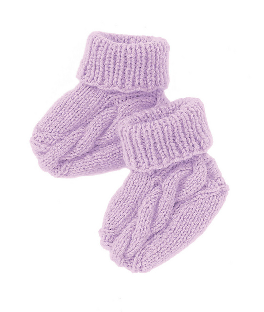 Cabled Bootees
