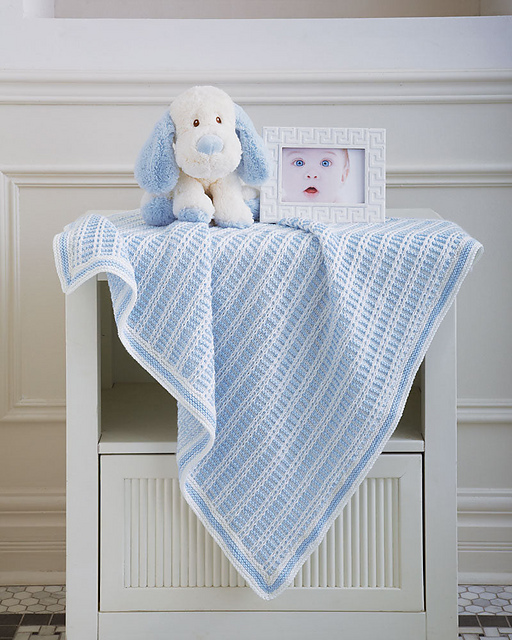 Garter and Slip Stitch Baby Blanket