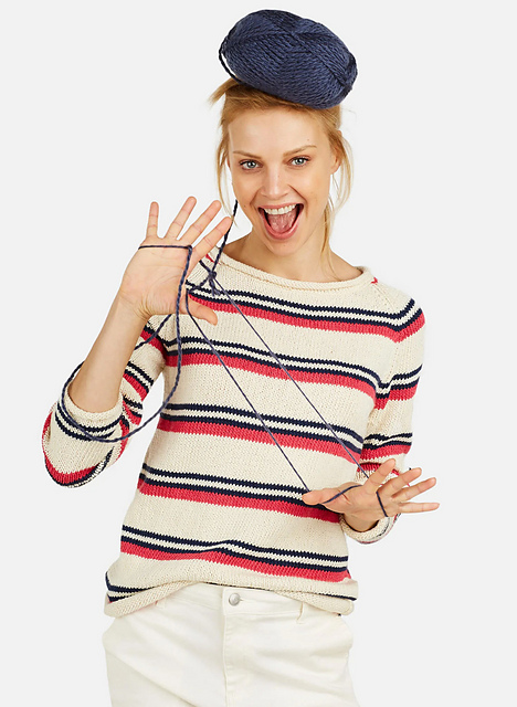 Striped Cotton Sweater M1730