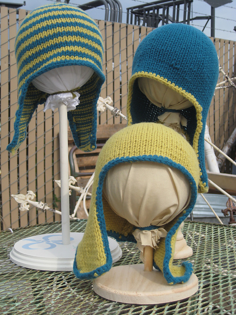 Striped Flap Hat