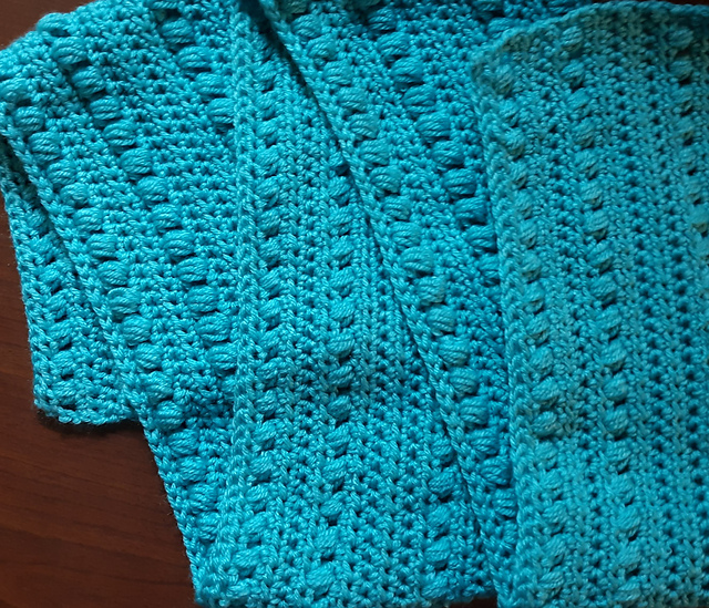 Quick Puff Stitch Scarf