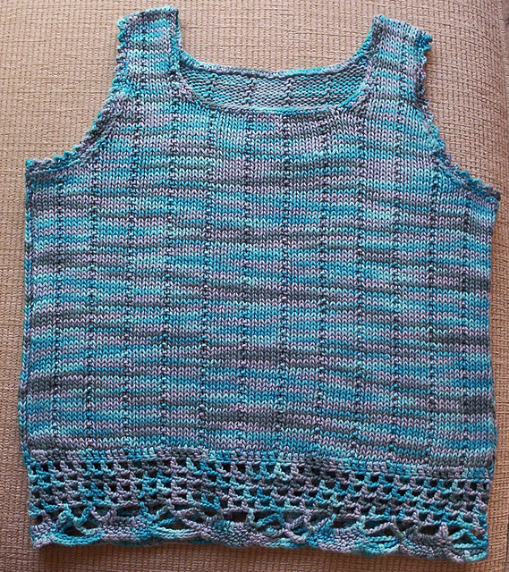 0404-01 Pink Knitted Top with Crochet Detail