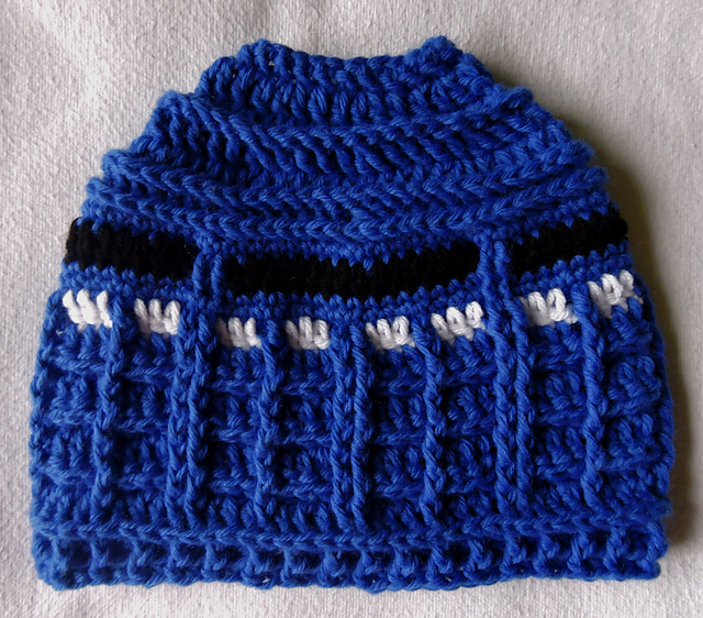 Blue Box Bun Beanie
