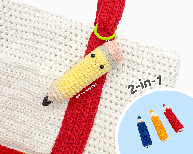 Pencil and Colored Pencil Bag Charm