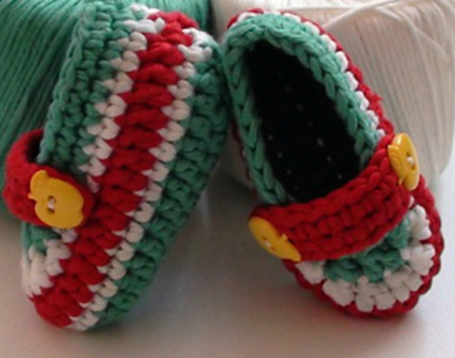 Toffee Apple Baby Booties
