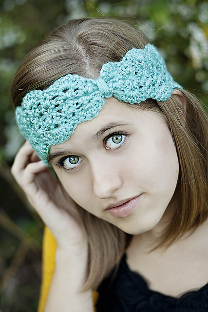 scallops and lace turban headband