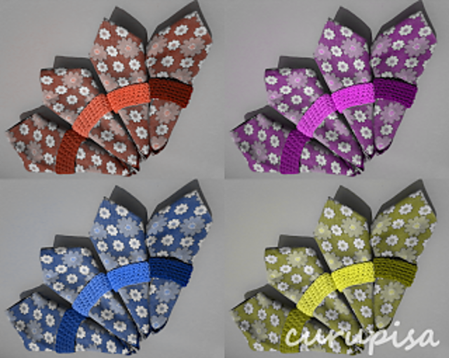 Colorful napkin rings