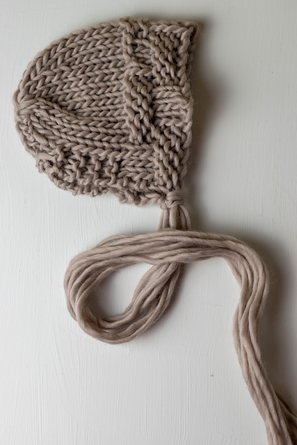 Textured Brim Newborn Bonnet