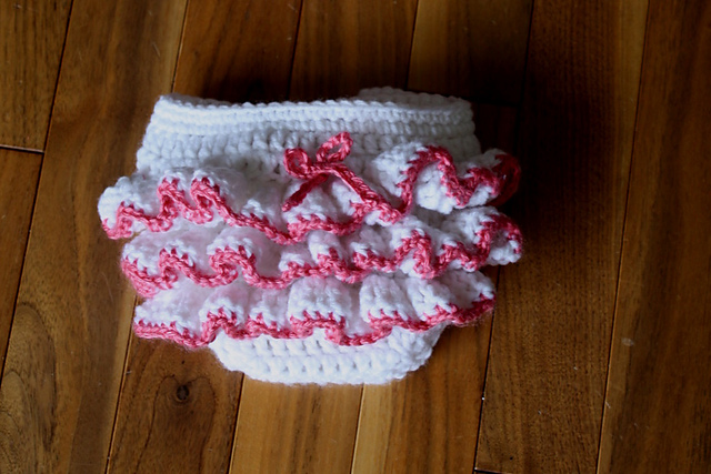 Ruffled Diaper Cover and Headband