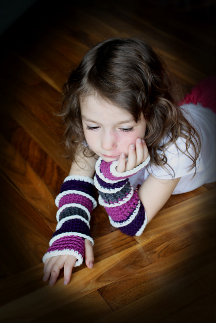 striped arm warmer