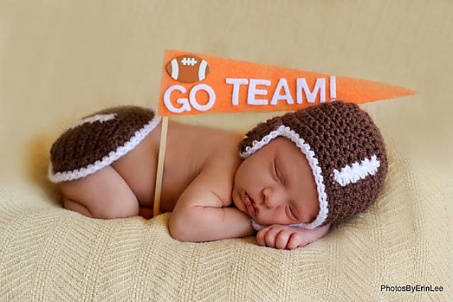 Baby Football Hat and Bum Cover